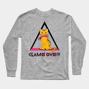 Cat - Game Over Squid Long Sleeve T-Shirt